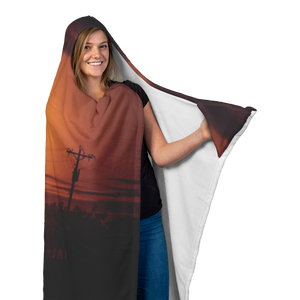 Sunset Powerlines - Hooded Blanket