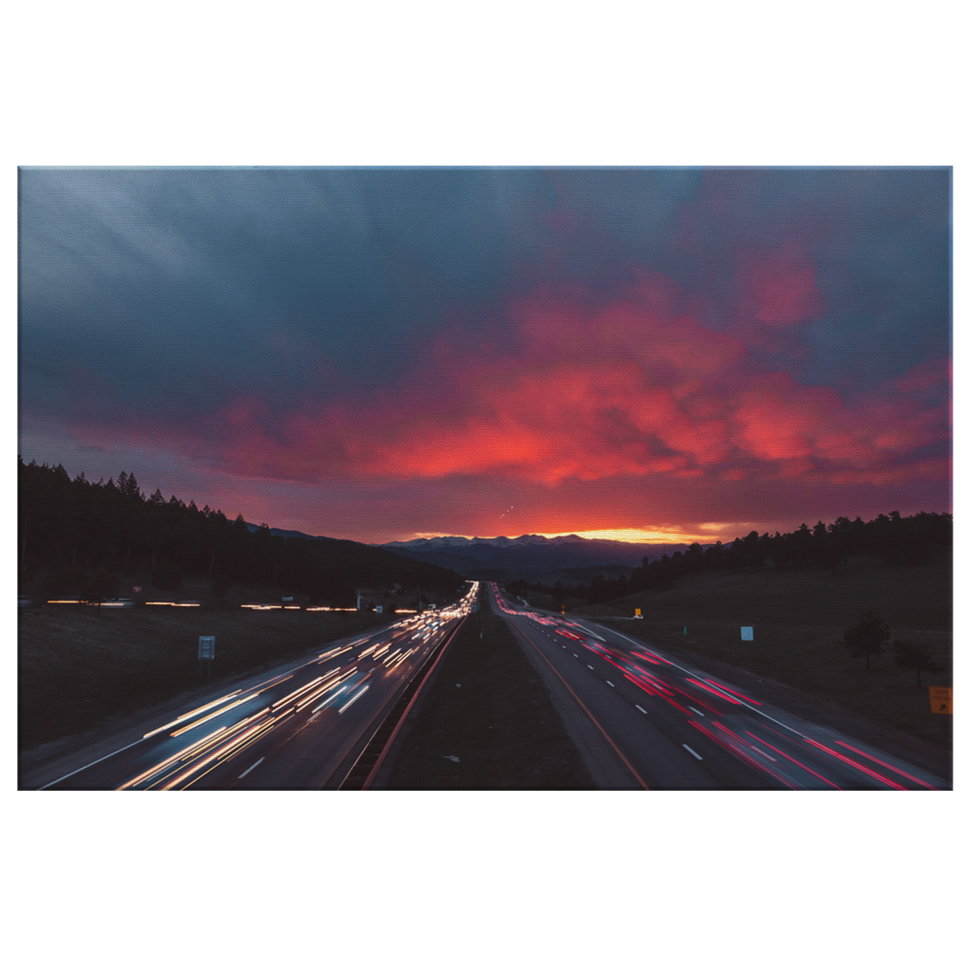 i70 West Sunset - Canvas - UrbanImpression