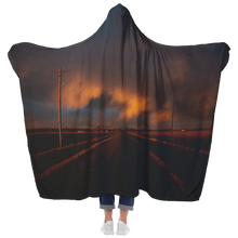 Load image into Gallery viewer, Stormy Sunset - Hooded Blanket