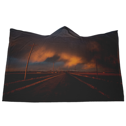 Stormy Sunset - Hooded Blanket